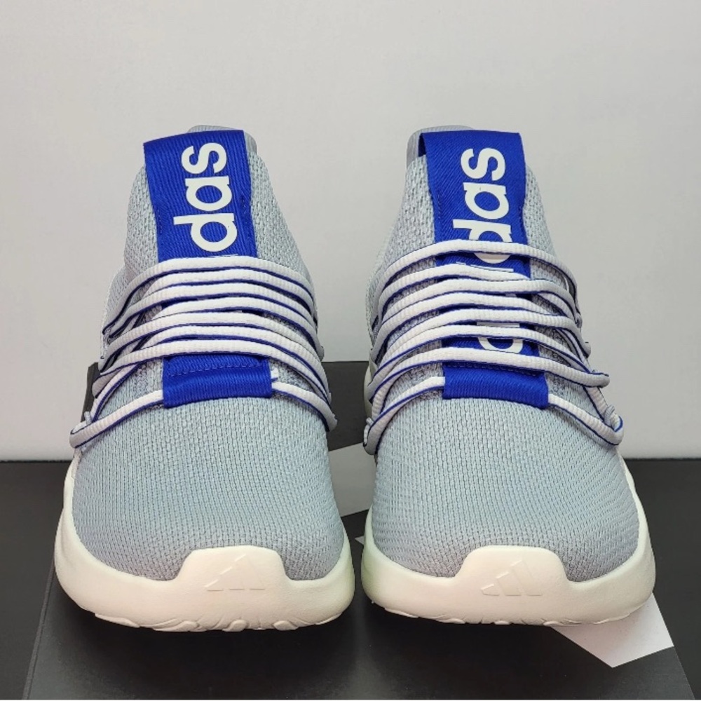 Adidas Light Gray and Royal Blue Sneakers